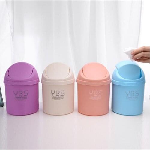 Mini Waste Bin Desktop Dustbin Garbage Basket Table Trash Can Multifunctional Home Cute Car Storage Bucket Storage Bucket Paper