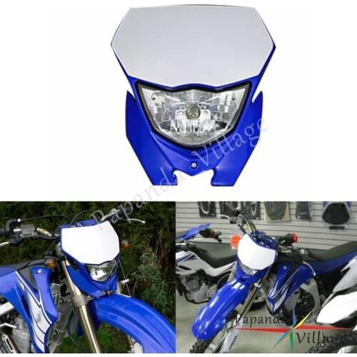 Motorcycle Blue White Off Road Motocross Supermoto Headlight Dirt Bike Headlamp for Yamaha WR 250 400 426 450 YZ TTR WR XT MX