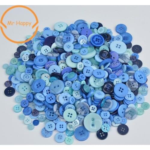 MR HAPPY Colorful 50g Resin Button Mix Size Decorative Sewing Craft Scrapbook Card Making DIY Sewing Decorative