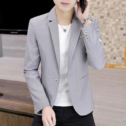 2021 Mens Casual Striped blazer Youth New Handsome Casual blazer
