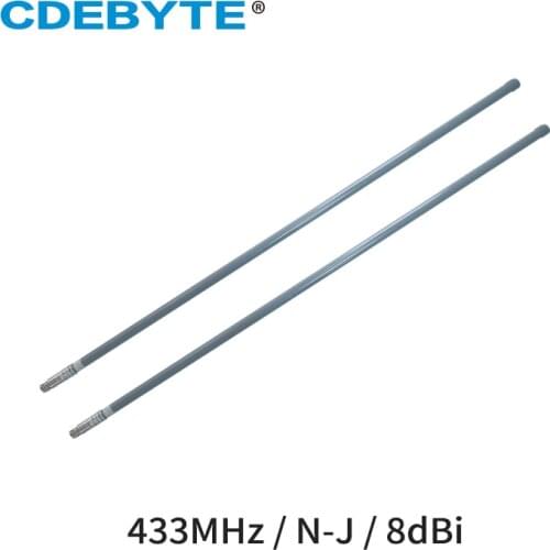 433MHz Omni Fiberglass Antenna N-J Connector 8dBi Outdoor Waterproof Omnidirectional Wifi Antenne for Router Modem TX433-BLG-120