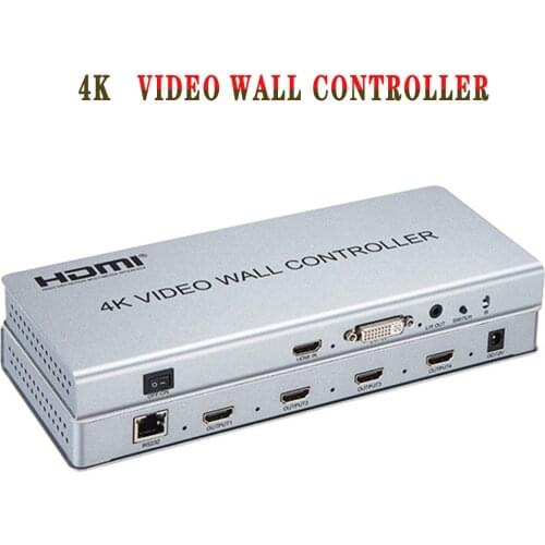 2x2 Video wall controller 1 HDMI/DVI Input 4 HDMI Output 4K TV Processor Images Stitching Video Wall Processor