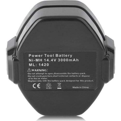 14.4 Volt 3000mAh NI-MH Power Tool Battery for MAKITA 14.4V Battery for Makita 1422,1420,192600-1, 193985-8, 194172-2 4.8