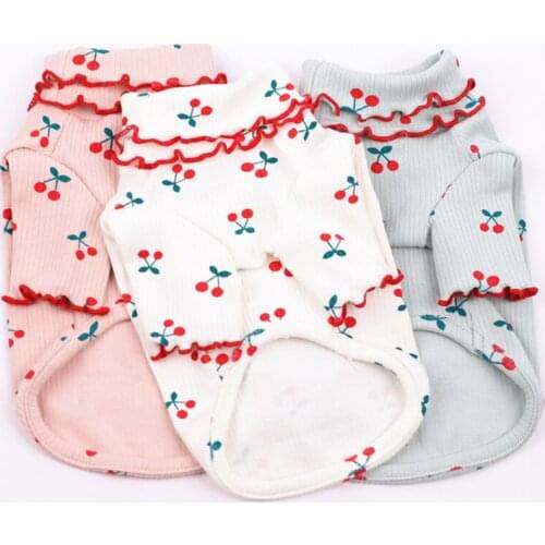 New Cotton Dog T-shirt Spring Autumn Dog Clothes Pajamas Cat Puppy Chihuahua Yorkie Small Dog Costume Poodle Pomeranian Clothing