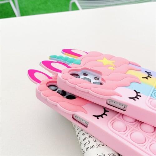 New Phone Case for Samsung A50 A51 a71 Note10 S10 S20 PLUS Reliver Stress Fidget Toy Push Bubble Antistress Sensory phone cover