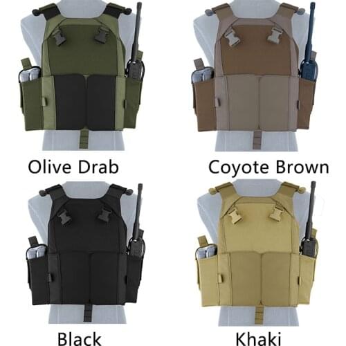 EmersonGear MBAV Plate Carrier PC Tactical Vest Body Armor Emerson Low Version MBAV Fits Chest Rig w/ Magazine Pouch