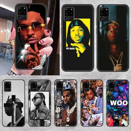 Pop rapper smoke Phone case For Samsung Galaxy Note 4 8 9 10 20 S8 S9 S10 S10E S20 Plus UITRA Ultra black art shell tpu coque