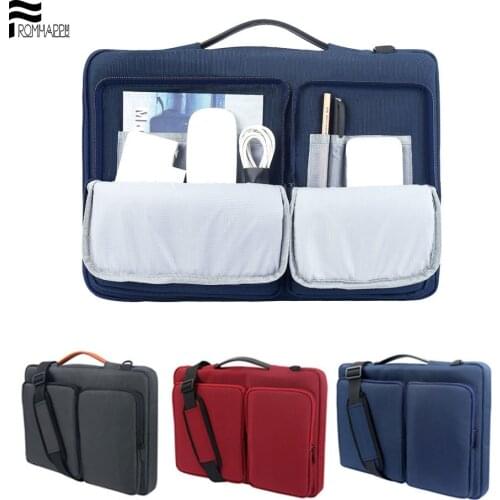 Portable Laptop Bag 13" 13.3" 14" 15.4" 15.6" Travel Carrying Case Waterproof Notebook Handbag for Macbook Air Pro Shoulder Bag
