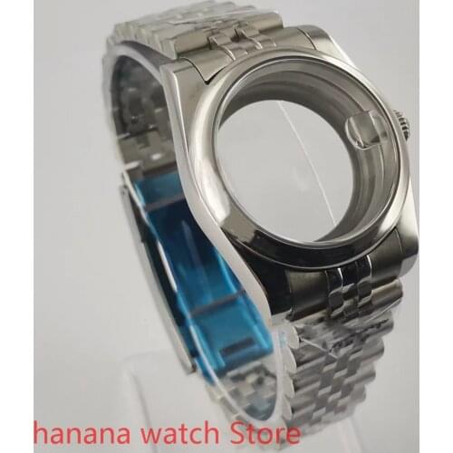 Transparent case back sapphire glass 904L stainless steel bracelet NH35 case suitable for ETA2836 Miyota 8205 8215 821A movement