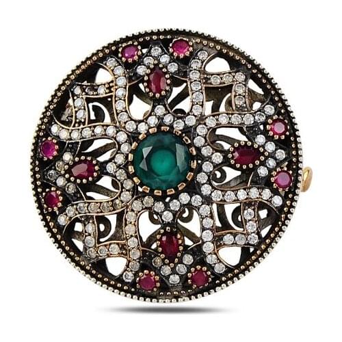 Silverlina Silver Zircon Stone Authentic Brooch