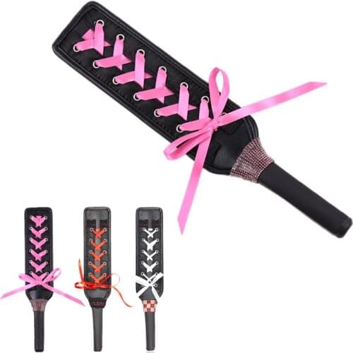 SM Bondage Erotic Toys Adult Sex Toys for Women Couples Sex Shop Pink PU Leather BDSM Sex Bondage Whip Flirting