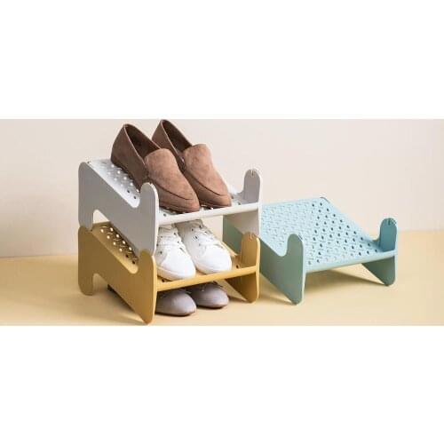 1pc Double Layer Shoe Rack Stand Shelf Holder Shoe Organizer Shoes Storage Rack Shelves Closet Organizers Slot Shoebox