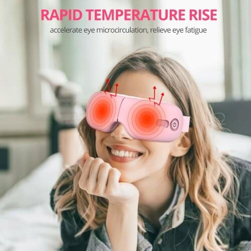 Smart Eye Massager Vibration Eye Airbag Massager Travel Rest Relax Eye Glasses Hot Compress Eye Mask Massage Bluetooth