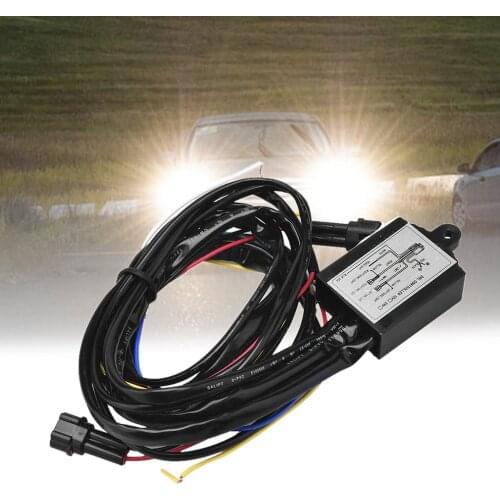 Universal 12V Car DRL Controller Daytime Running LED Light Lamp Relay Harness Control On Off Dimmer for BMW Auto VW