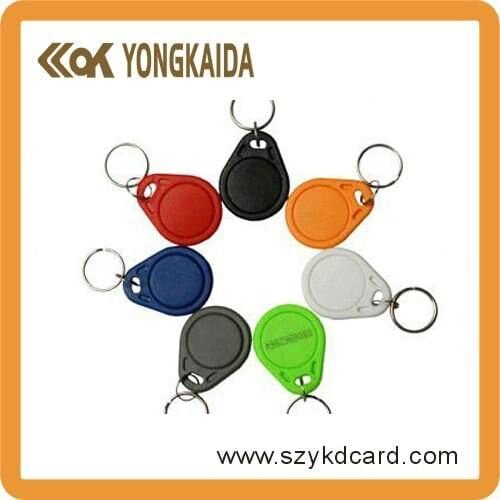 Yongkaida Good Quality 4000pcs ABS Smart IC rfid tag TK4100 125KHz Key Fobs in different colors