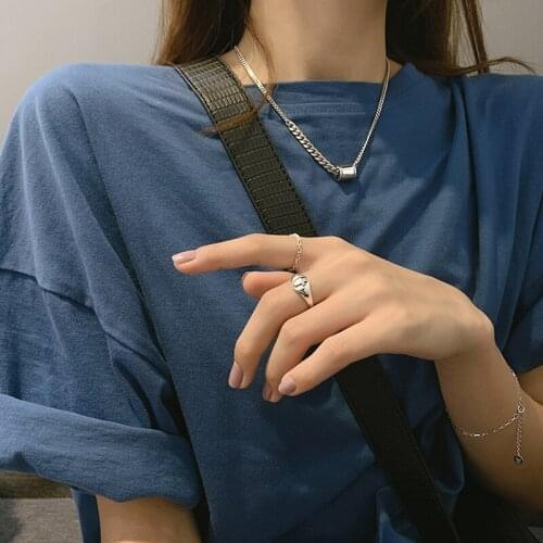 Letter Spring cylinder Thai 925 Sterling Silver Clavicle Necklace For Women Ladies Punk Fashion Luxury Jewelry Wholesale SN2261