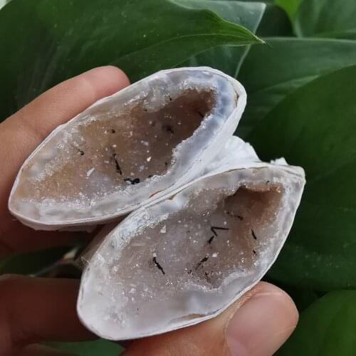 1 Pair Drop Shipping Natural Rough Small Agate Quartz Geodes Healing Chakra Gemstones And Minerals For Gifts Or Jewelry Box