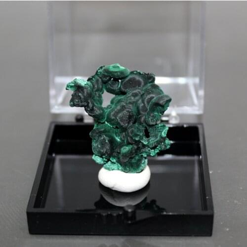 100% Natural malachite mineral specimen crystal Stones and crystals quartz Healing crystal box size 5.2 cm