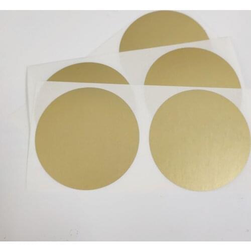 100PCS Scratch Off Sticker 48x48mm Round Gold Quadrate Blank For Postcard Cover Stationery Message Wedding Game Sticker
