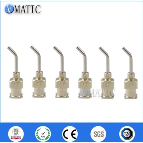 Free Shipping 12Pcs 1/2'' Inch 17G 45 Degree Bent Stainless Steel Dispensing Needle