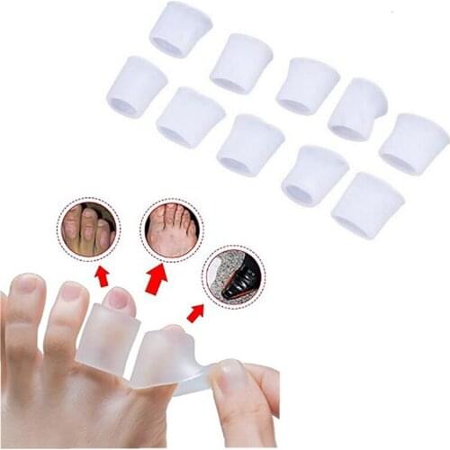 5 pairs Silicone gel little toe tube corns blisters Corrector pinkie protector gel bunion toe finger protection gel sleeve