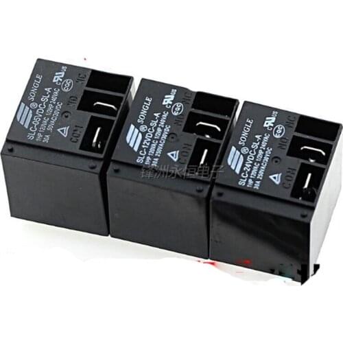 5PCS/Lot SLC-05VDC-SL-A/SLC-12VDC-SL-A/SLC-24VDC-SL-A 4P/4Pin 5V/12V/24V 30A/250VAC T91 Power Relay
