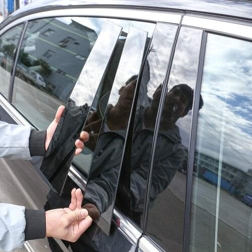 For BMW 5 Series G30 2018 ABS Accessories Car Window Middle Pillars Post Cover Strips Trim