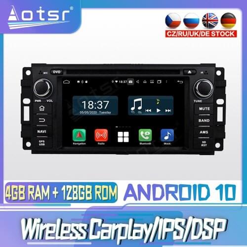 Android 10 PX6 128G For JEEP Wrangler Journey 2005 DVD GPS Navigation Auto Radio Stereo Video Multimedia Player HeadUnit 2din