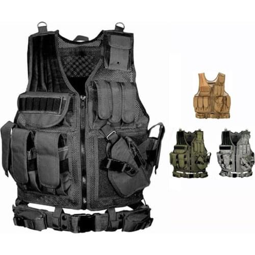 Army Military Equipment Tactical Molle Vest Body Armor Hunting Vest Airsoft Gear Paintball Combat Protective Vest For CS Wargame