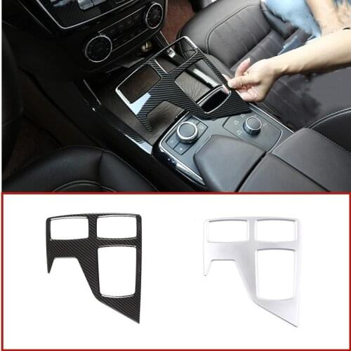 Car Central Control Multimedia Frame Decoration Stickers Fit For Mercedes Benz GL GLS X166 2013-2019 ML GLE W167 Car Accessories