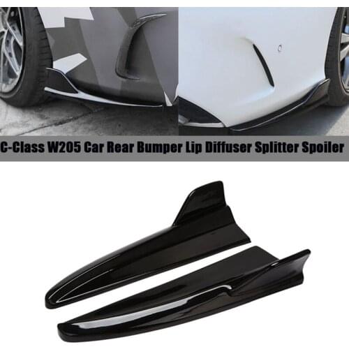 Car Rear Bumper Lip Diffuser Splitter Spoiler for Mercedes Benz C-Class W205 C180 C200 C300 C63 2015-2021