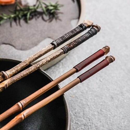 Bamboo Chopsticks Natural And Creative Pointed Iron Wood Nanzhu Japanese Tea Needle Chopsticks Chinese