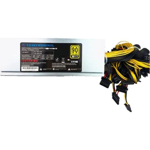 2000W ATX Power Supply 2000W Antminer PSU Mining Power Supply Pc Bitcoin Miner R9 380 390 RX 470/480 RX 570 1060 A6 A7 S5 S7 T9