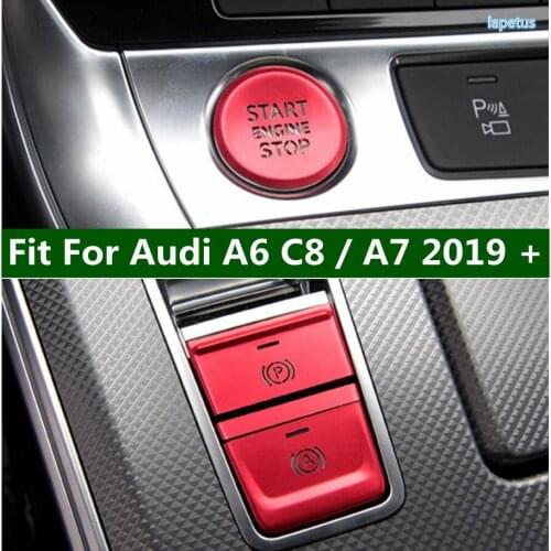 Center Control Gear Shift Box Function Button Cover Trim Fit For Audi A6 C8 / A7 2019 - 2021 Metal Interior Accessories