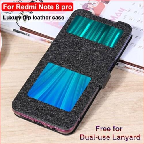 Front window cover For xiaomi Redmi Note 8 pro Case Note8pro coque PU leather phone Cases For Redmi Note8 pro 8pro flip shell