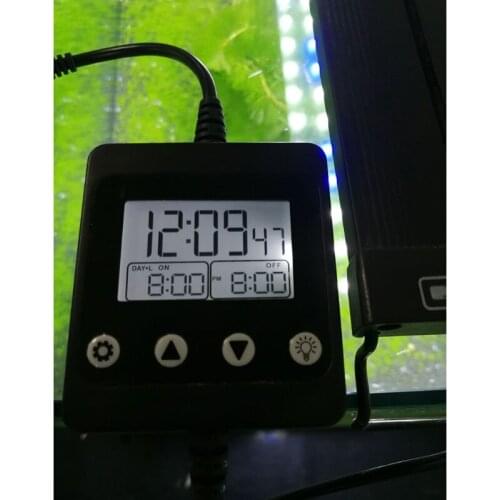 Aquarium LED Light Controller Dimmer Modulator with LCD Display for Fish Tank Intelligent Timing Dimming System Sunrise&Sunset