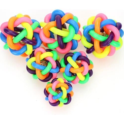 Interactive Training Pet Supplies Bouncy Ball Small and Large Dog Toys Dogs Small Bell Ball Popular Toys Puppy Rubber Dog Toy