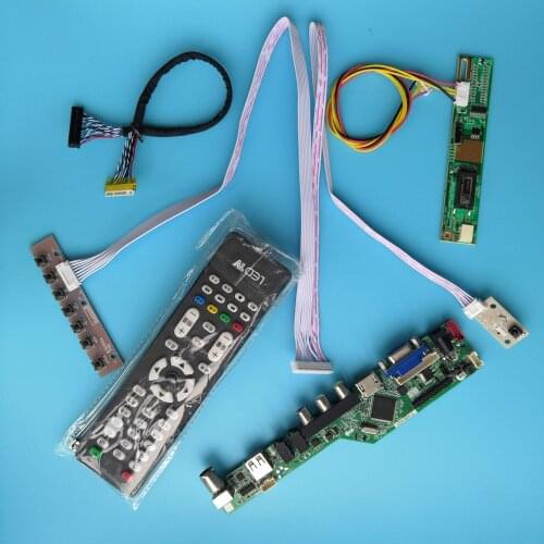 For LP141WX3-TLN1 VGA USB Digital Signal Controller Board Interface Module 30pin 1 lamps 14.1" AV Resolution TV 1280X800