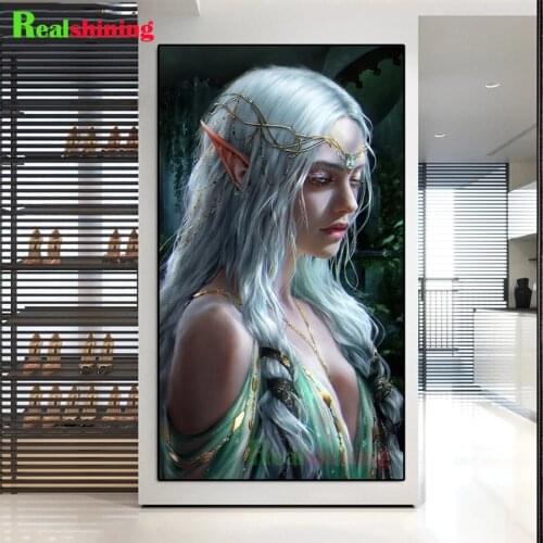 5D DIY Diamond Embroidery Fantasy art, elf girl Picture Of Rhinestone Diamond Painting Cross Stitch Mosaic New Arrival N1950