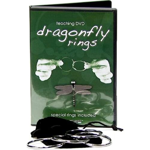 Dragonfly Rings ( DVD And Gimmick) Magic Tricks Close Up Street Stage Magic Trick Props Magician Illusion Comedy Accessories