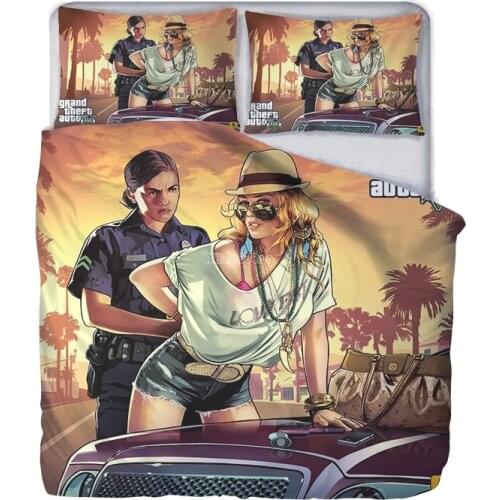 New Grand Theft Auto V Video Game GTA 5 3d Printed Bedding Sets Duvet Cover Set Pillowcase Au Eu Us Twin Full Queen King Size