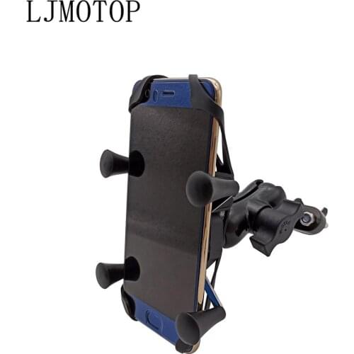 For CBR 1000 RR 1000RR dio cr Cbr 600 yzf r3 MT07 mt 03 xmax Motorcycle Phone Bracket Handlebar Holder + USB Any Smartphone GPS
