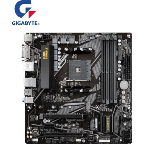 For Gigabyte GA B550M DS3H Motherboard AM4 DDR4 B550 Used Desktop Mainboard Support R5 R7 5800X 5600X 5300X