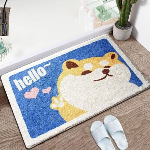 Soft Animal Carpet Slip-resistant Bathing Room Rug Floor Door Mat Dirt Barrier Floor Frog Pig Duck Door Cushion Mat Rug