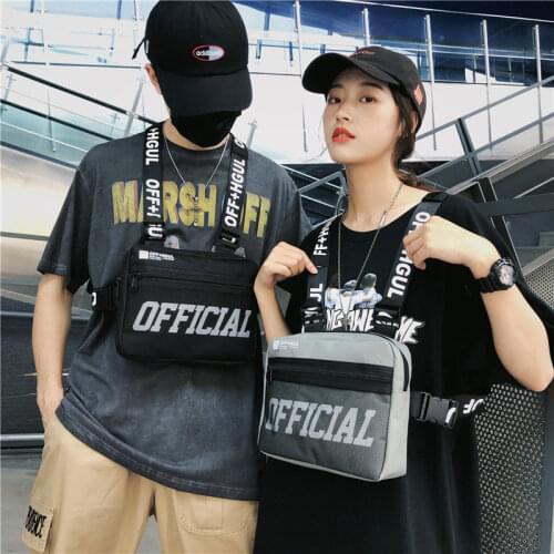 Men Chest Rig Bag Adjustable Tactical Vest Hip Hop Style Streetwear Vest Bags Packs for Women Waistcoat Punck Vest Waist Bag