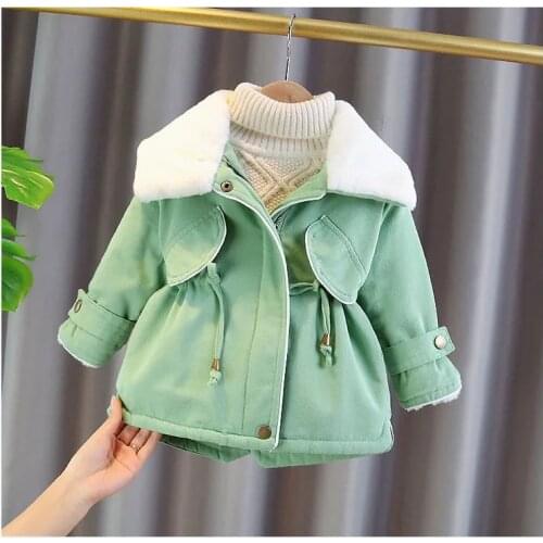 2020 New Autumn/winter Girls Kids Boys Velvet Warm Fashion Trench Coats Comfortable Cute Baby Overcoat Clothes Children Clothing