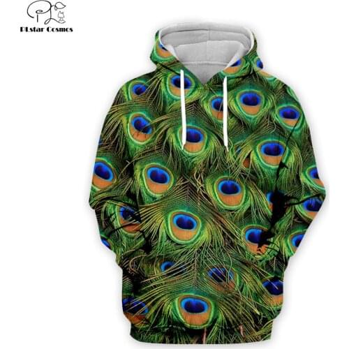 Newest peacock Fashion hoodies Animal 3D Print Men Women Casual Tracksuits Pullover Hoody Sweatshirt Drop shipping PE003