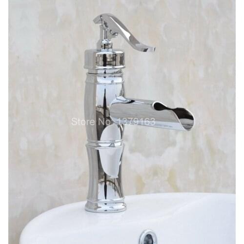 NEW "Water Pump Look" Style Polished Chrome Single Hole / Handle Bathroom Vessel Basin Sink Faucet Hot Cold Mixer Tap acy021