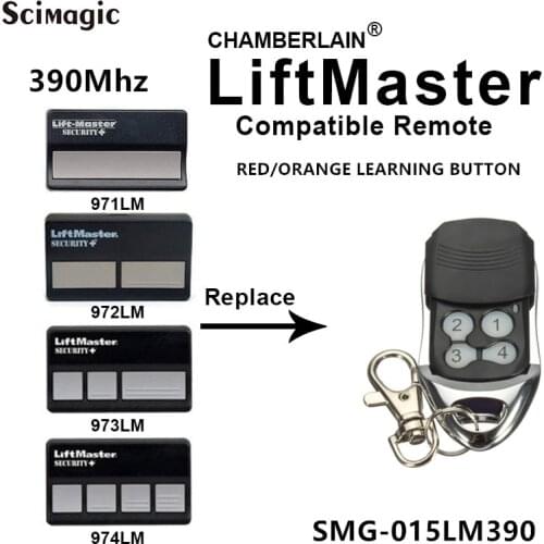 LiftMaster 971LM 972LM 973LM 974LM 4-Button Security+ Garage Door Opener Remote Control 390MHz 10-pack