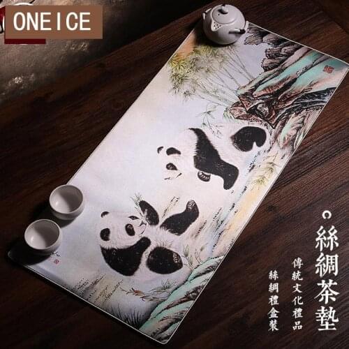 Chinese Style Silk Tea Mat Beijing Special Gift For Foreigners Business Small Gift Annual Meeting Gift